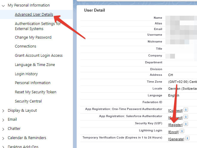 Securing Salesforce account with Token2 Security keys