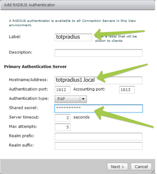 How to Set Up 2-Factor Authentication in VMware Horizon View with TOTPRadius