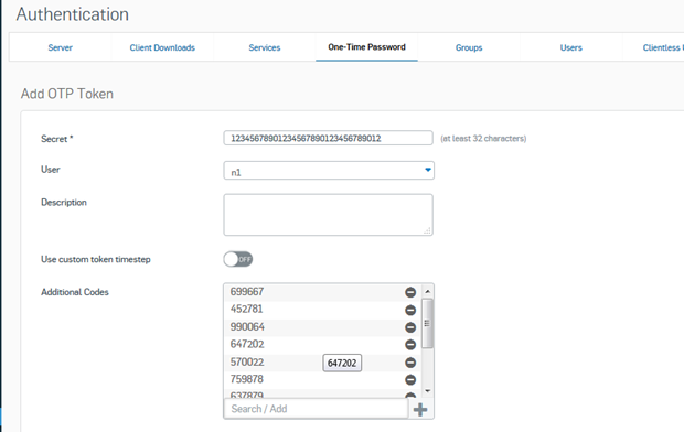 Sophos XG Firewall: Enable Token2 classic hardware tokens for multi-factor authentication