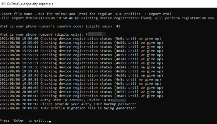 How to transfer TOTP profiles from Authy to a  Token2 hardware token